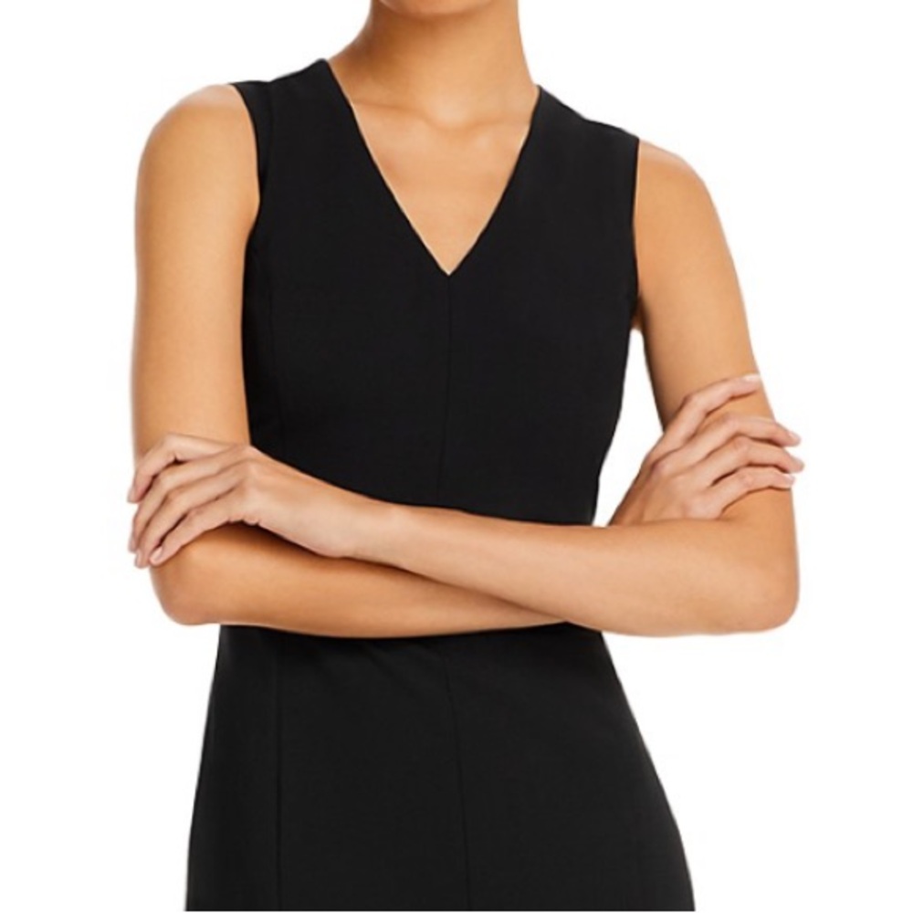 Theory Sleeveless Black V-Neck Dress- Wool